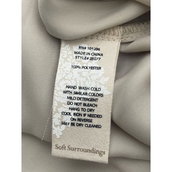 Soft Surrounding Gigi Gold Split Neck Hi-Low Long Sleeve Shirt Size L - Picture 11 of 11